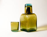 Carafe and Mini Tumbler Set from Handblown Recycled Glass